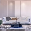 Modern Sofa Coffee Table Combination Home Sofa Combination Sofa Coffee Table 3d model