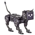 Smart Machine Cat With Mechanical Structure Metal Joints And Digital Eyes 3d model