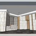 Hong Kong-style residential building first floor entrance hall 3d model