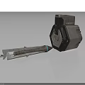 Futuristic Metal Mechanical Components With Silver Black Structure And Tech Design
