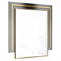 Modern Decorative Mirror With Gold And Gray Frame For Home Wall Decor