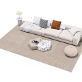 Modern sofa coffee table combination 3d model