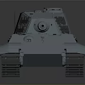 Detailed Military Tank With Main Cannon Heavy Tracks And Armored Body