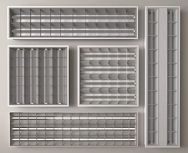 Modern grille lamp grille lamp air conditioner air outlet exhaust port 3d model