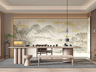 New Chinese Tea Room 3d model