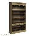 Rustic Wooden Cabinet Featuring Multiple Shelves And Drawers For Home Storage