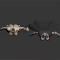 Futuristic Female Characters With Cybernetic Biomechanical Armor And Black Cloak Design