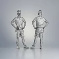 Man in Gray Short Sleeve Shirt and Khaki Shorts Standing with Hands on Hips