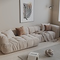 Three-seat sofa 3d model