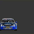 White And Blue Racing Car With SPARCO Logo Sleek Design And Aerodynamic Features