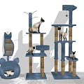 Modern cat climbing frame 3d model