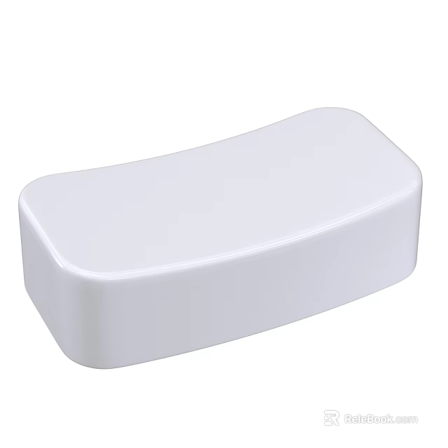 Practical White Soap Dish For Home Daily Washing Supplies And Bathroom Use 3d model 