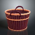 Basket Bamboo Basket Straw Basket Vegetable Basket Egg Basket Storage Basket Bamboo Basket Storage Basket Bamboo Blue 3d model