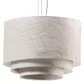 Two Beige Linen Pendant Lights With Minimalist Design For Home Interior Decor