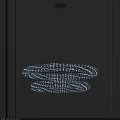 Elegant Modern Crystal Double Ring Chandelier Design for Hanging Lighting 3d model