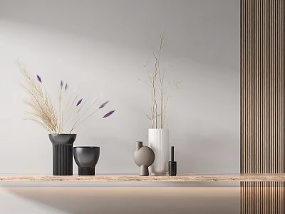 Modern Vase Dried Branch Vase Flora Combination 3d model