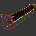 Pandjiris Heavy Duty Red Support Structure With Black Cylindrical Industrial Roller