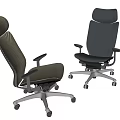 Ergonomic Office Chair With High Backrest Mesh Material And Swivel Base 3d model