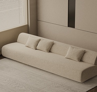 Three-seat sofa 3d model