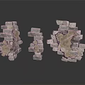 Three Stone Stack Decorative Structures With Abstract Block Design