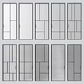 Modern Swing Door Design Collection With Various Panel Patterns And Minimalist Lines 3d model