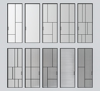 Changhong glass door single open glass door 3d model