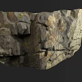 Natural Stone And Wood Decorative Structure With Textured Surface And Rustic Design Elements