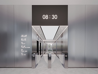 Elevator hall 3d model