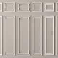 Elegant Decorative Wall Components With Various Frame Designs And White Finish 3d model