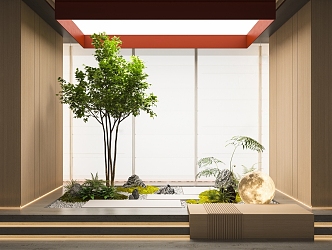 Modern Interior Landscape Landscaping 3d model