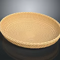 Round Woven Basket For Household Storage With Natural Texture Design