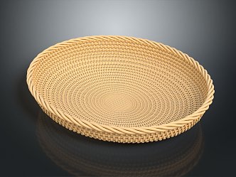 Bamboo Plate Basket Bamboo Basket Straw Basket Vegetable Basket Egg Basket Storage Basket Bamboo Basket Storage Basket 3d model