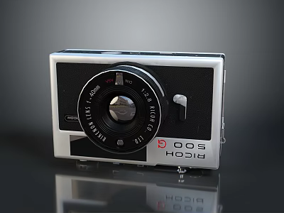 Vintage RICOH 500 Desktop Computer With Classic Design And Retro Tech Features 3d model
