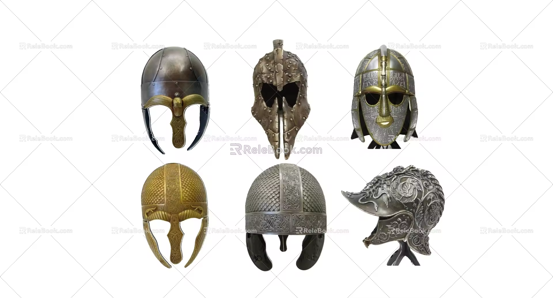 Western Armor Helmet Silhouette 3d model