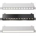 Sleek Linear Downlights Spotlights Featuring Multiple Round Lamps in White Black and Silver Designs