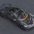 Black Luxury Sports Car With Gold Accents And Sleek Aerodynamic Design
