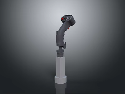 Handheld Gimbal 3D Model With Gray White Body And Red Indicator Light 3d model
