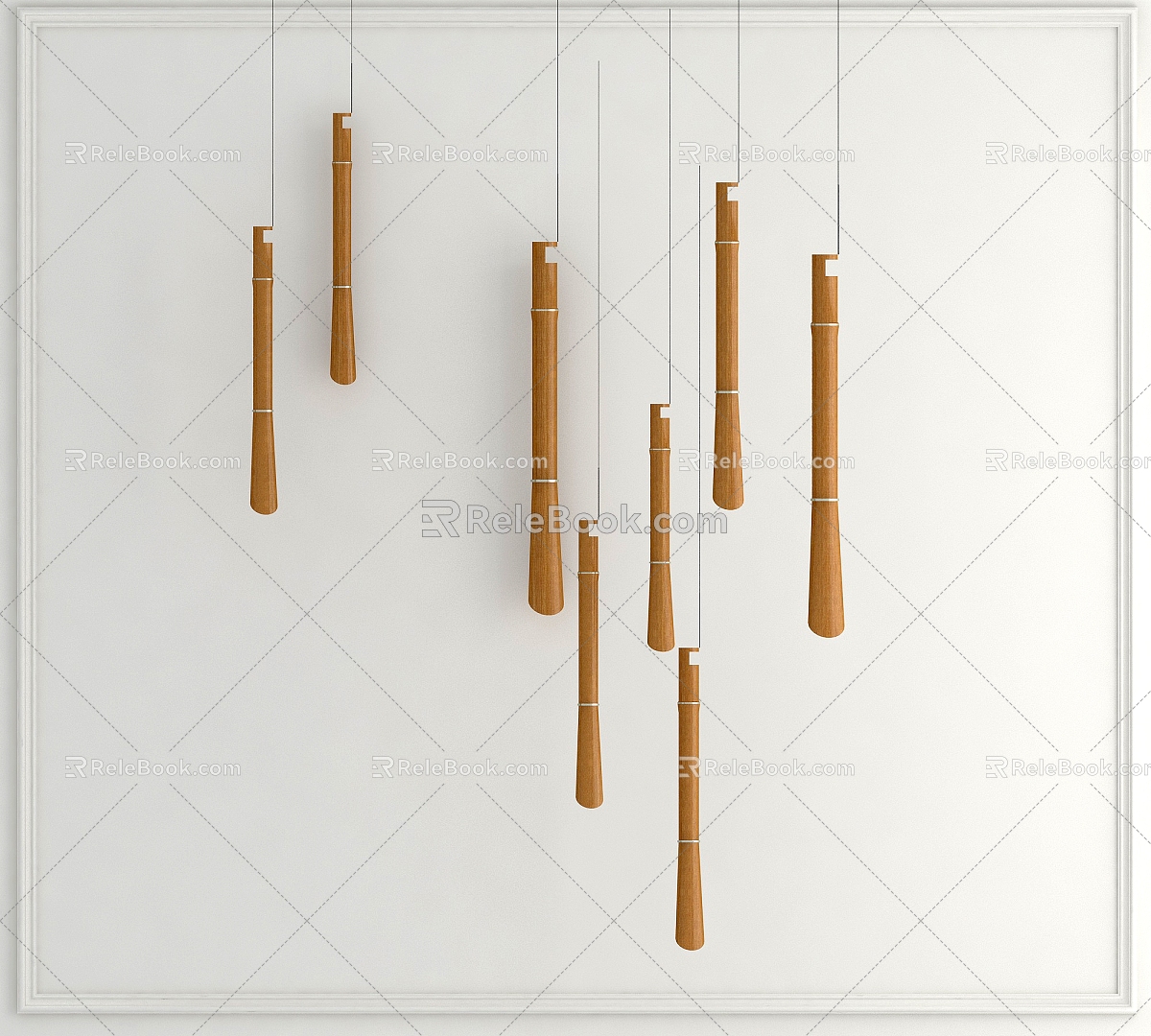 Chandelier Chinese Chandelier Bamboo Chandelier 3d model