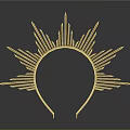 Golden Sun Ray Shaped Decorative Ornament Set For Modern Home Decoration