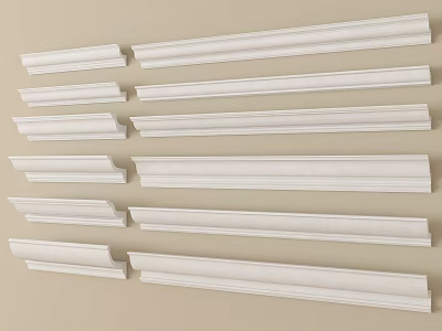 Various Styles of Gypsum Cornice Molding for Interior Decoration 3d model