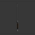 Medieval Sword With Metallic Sharp Blade Brown Hilt And Reflective Surface