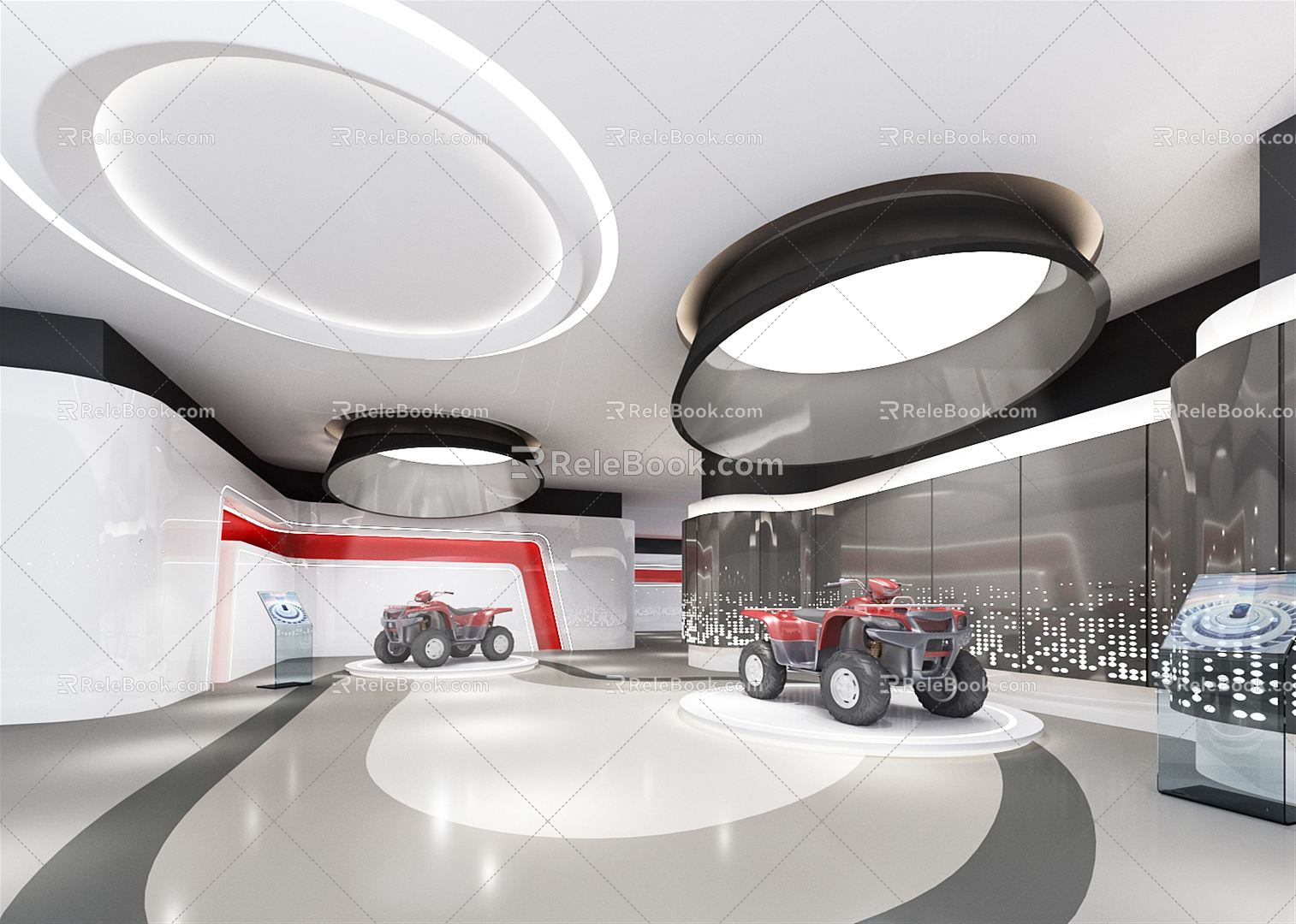 Modern Exhibition Hall Motorcycle Exhibition Hall 3d model