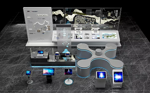 Booth Exhibition Hall Technology Exhibition Hall Real Estate Exhibition Hall 3d model