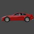 Red Classic Two Door Sports Car With Sleek Body And Alloy Wheels