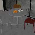 Modern Leisure Table and Chair Negotiation Table and Chair Dining Table and Chair Table and Chair Combination 3d model