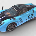 Blue DAHLEY Sports Car With Sleek Design And Aerodynamic Body Shape