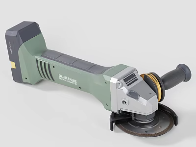 STIHL Cordless Angle Grinder With Green And Gray Design And Grinding Wheel 3d model