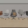 Modern Office Chairs In Various Styles And Colors For Interior Workspace