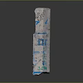 Wooden Stone Slab With Blue Textured Patterns And Handcrafted Rustic Design For Decor