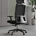 Modern Black Office Chair With Mesh Back And Ergonomic Design For Office Use